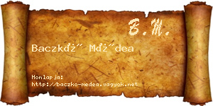 Baczkó Médea névjegykártya